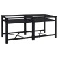 vidaXL Βάση Πλυντηρίου Ρούχων 2 pcs Μαύρο 120 x 56 x 52 εκ Ατσάλι