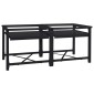 vidaXL Βάση Πλυντηρίου Ρούχων 2 pcs Μαύρο 120 x 56 x 52 εκ Ατσάλι