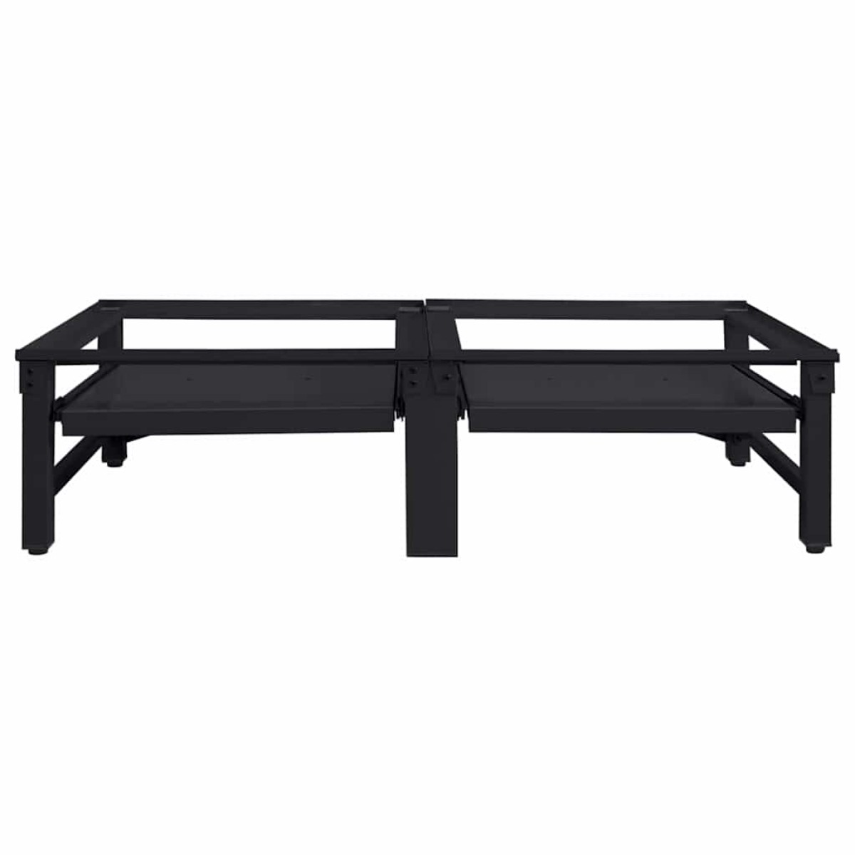 vidaXL Βάση Πλυντηρίου Ρούχων 2 τμχ. Μαύρο 124,5 x 61,5 x 32,5 εκ