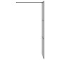 vidaXL Τοίχος Ντους Walk-in Μαύρο 80 x 195 cm σκληρυμένο γυαλί