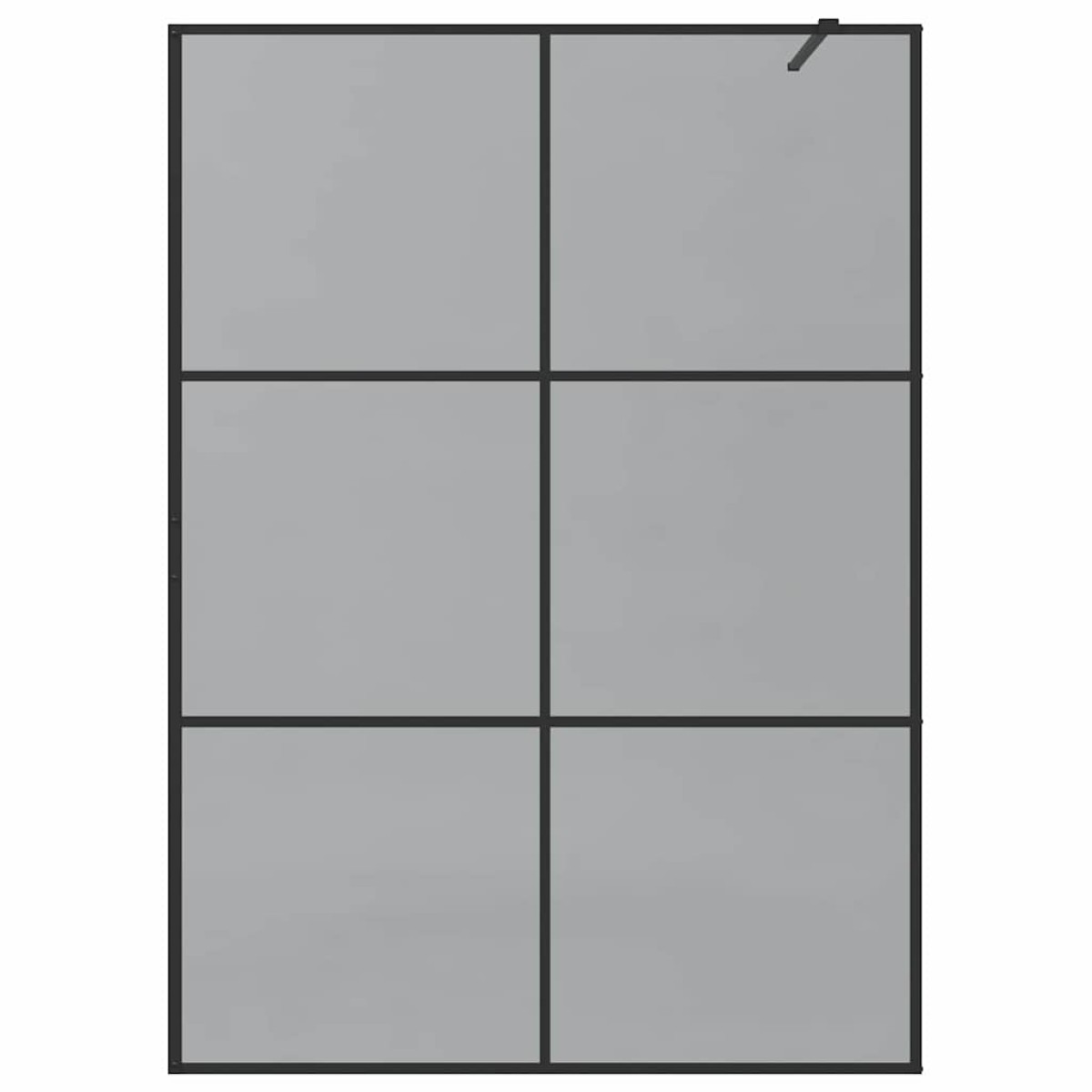 vidaXL Τοίχος Ντους Walk-in Μαύρο 140 x 195 cm σκληρυμένο γυαλί