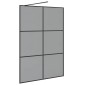vidaXL Τοίχος Ντους Walk-in Μαύρο 140 x 195 cm σκληρυμένο γυαλί