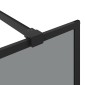 vidaXL Τοίχος Ντους Walk-in Μαύρο 140 x 195 cm σκληρυμένο γυαλί