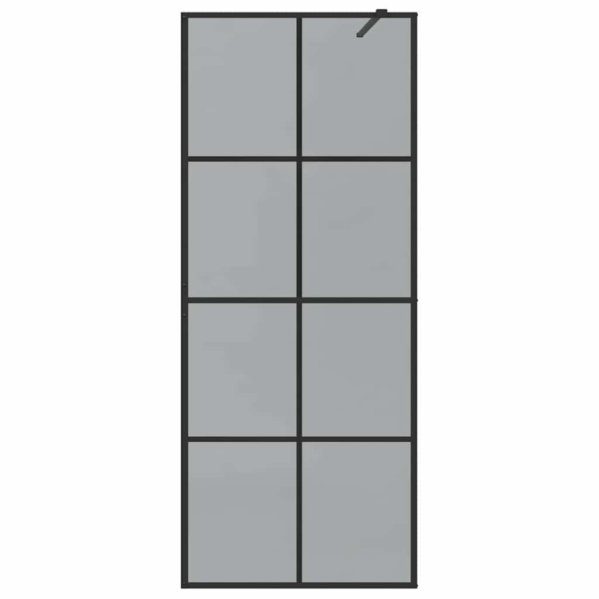 vidaXL Τοίχος Ντους Walk-in Μαύρο 80 x 195 cm σκληρυμένο γυαλί