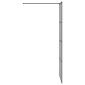 vidaXL Τοίχος Ντους Walk-in Μαύρο 80 x 195 cm σκληρυμένο γυαλί