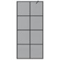 vidaXL Τοίχος Ντους Walk-in Μαύρο 90 x 195 cm σκληρυμένο γυαλί