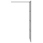 vidaXL Τοίχος Ντους Walk-in Μαύρο 90 x 195 cm σκληρυμένο γυαλί