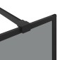 vidaXL Τοίχος Ντους Walk-in Μαύρο 90 x 195 cm σκληρυμένο γυαλί