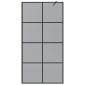 vidaXL Τοίχος Ντους Walk-in Μαύρο 100 x 195 cm σκληρυμένο γυαλί