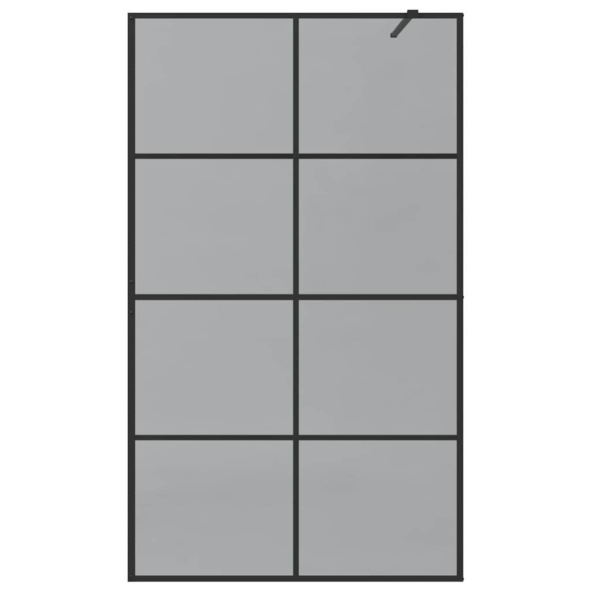 vidaXL Τοίχος Ντους Walk-in Μαύρο 115 x 195 cm σκληρυμένο γυαλί