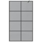 vidaXL Τοίχος Ντους Walk-in Μαύρο 115 x 195 cm σκληρυμένο γυαλί