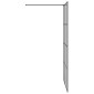 vidaXL Τοίχος Ντους Walk-in Μαύρο 115 x 195 cm σκληρυμένο γυαλί