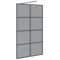 vidaXL Τοίχος Ντους Walk-in Μαύρο 115 x 195 cm σκληρυμένο γυαλί