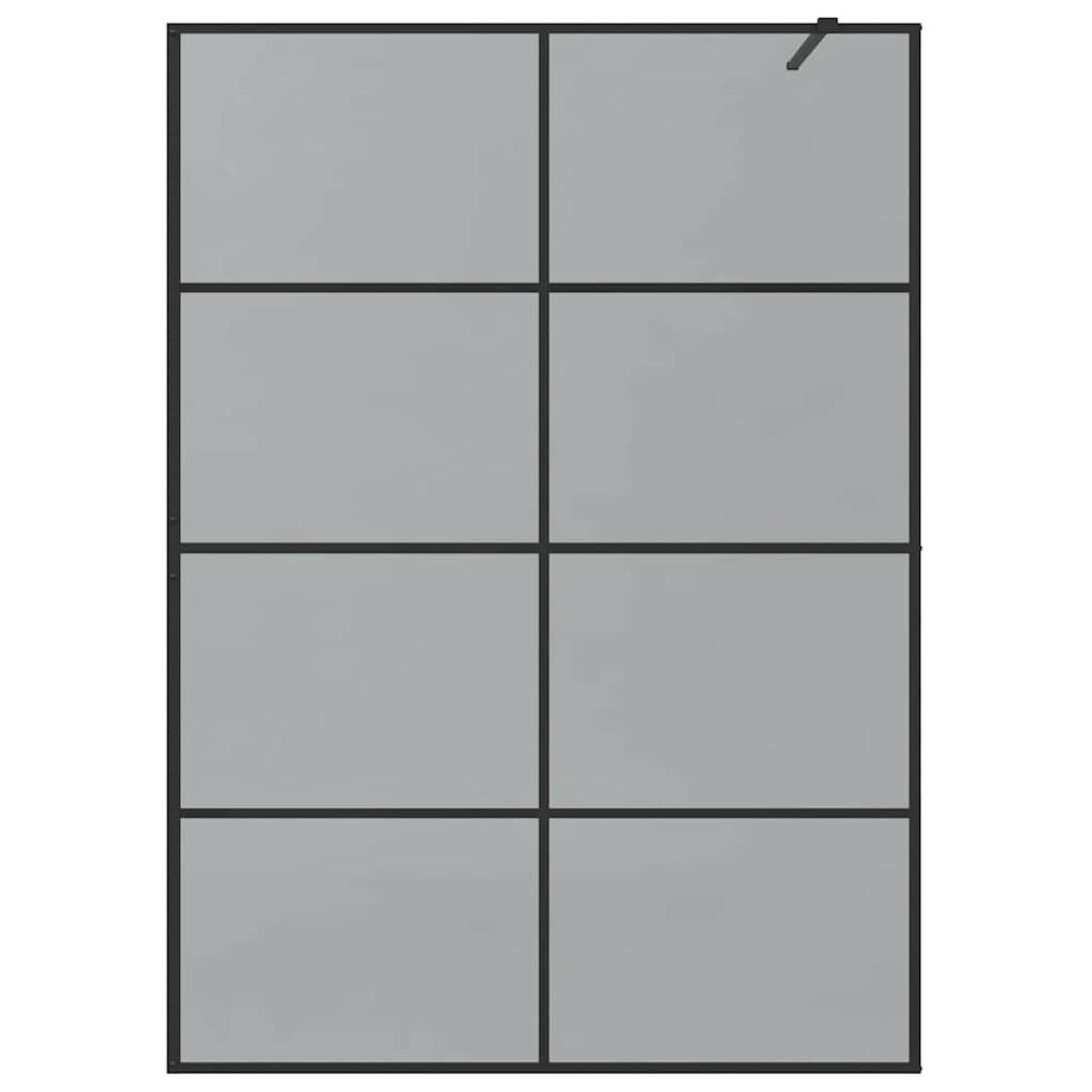 vidaXL Τοίχος Ντους Walk-in Μαύρο 140 x 195 cm σκληρυμένο γυαλί