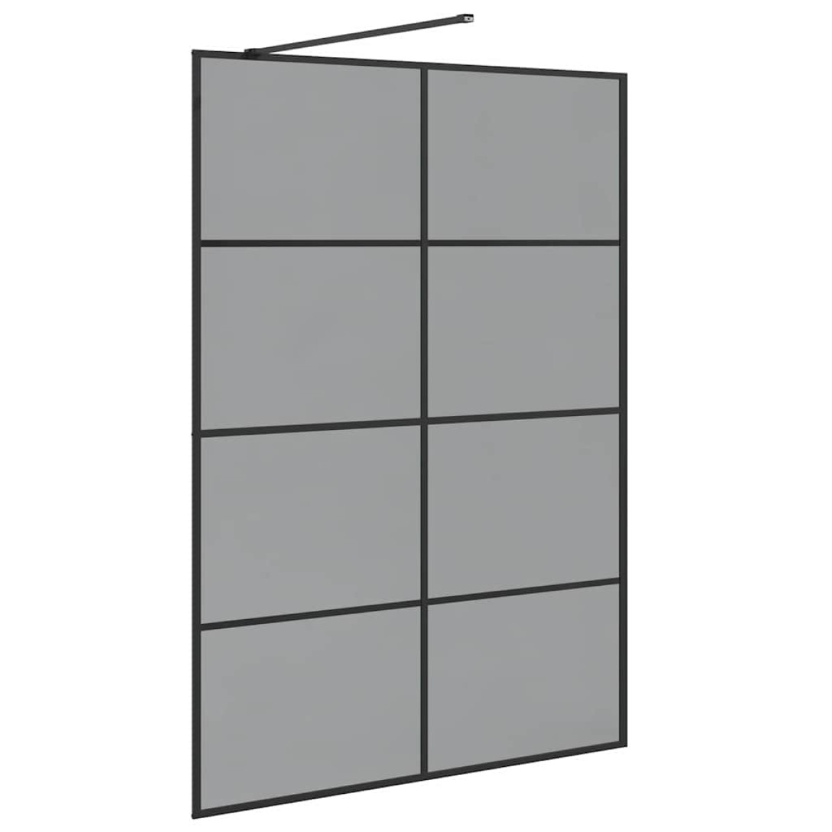 vidaXL Τοίχος Ντους Walk-in Μαύρο 140 x 195 cm σκληρυμένο γυαλί