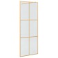 vidaXL Τοίχος Ντους Walk-in Χρυσό 80 x 195 cm σκληρυμένο γυαλί