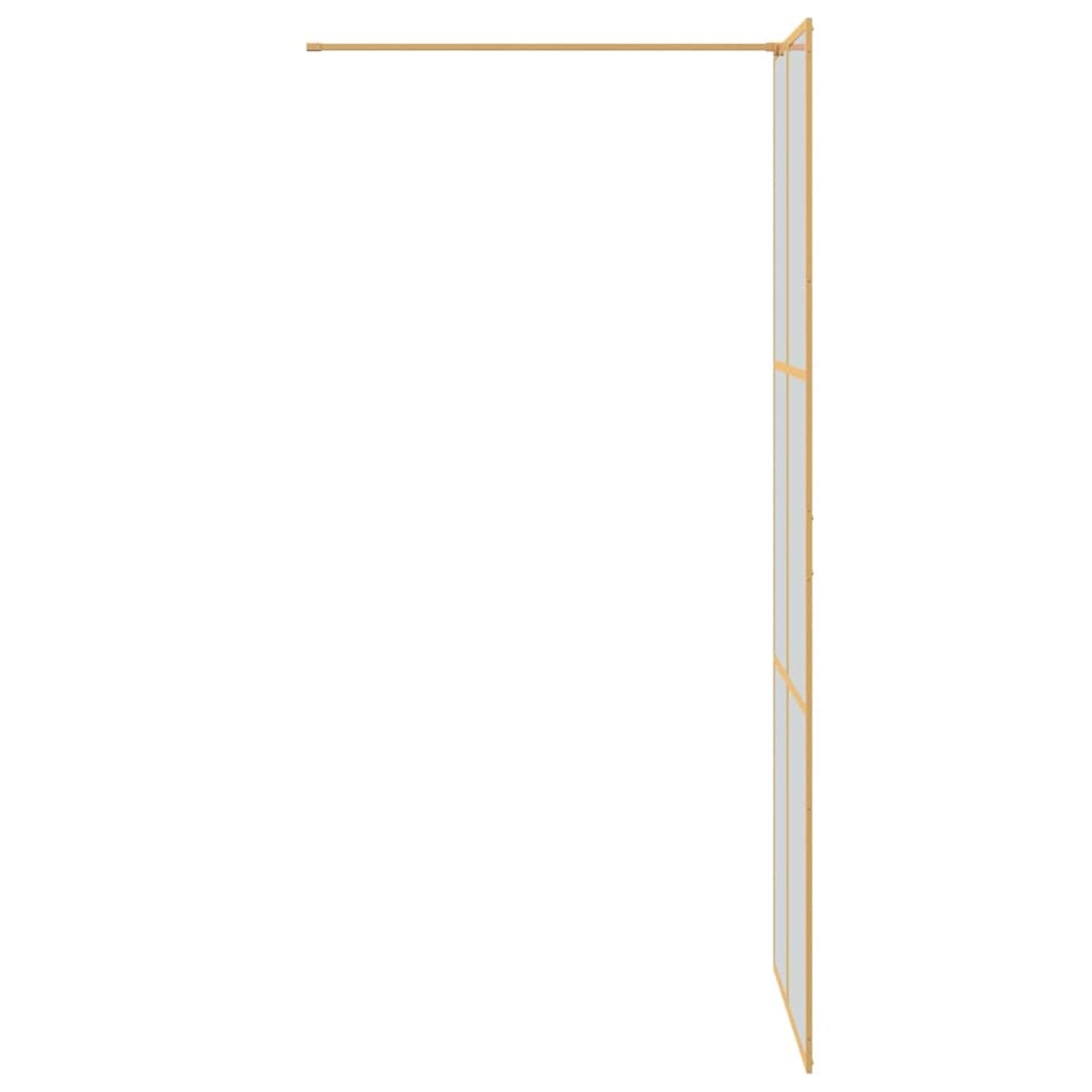 vidaXL Τοίχος Ντους Walk-in Χρυσό 80 x 195 cm σκληρυμένο γυαλί