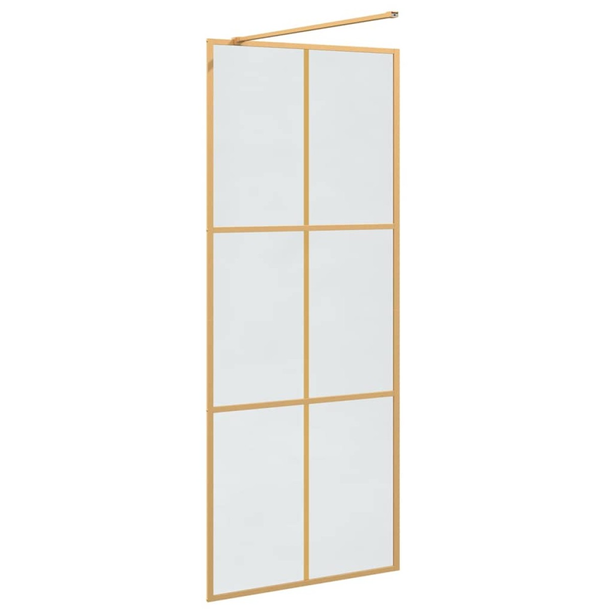 vidaXL Τοίχος Ντους Walk-in Χρυσό 80 x 195 cm σκληρυμένο γυαλί