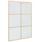 vidaXL Τοίχος Ντους Walk-in Χρυσό 140 x 195 cm σκληρυμένο γυαλί