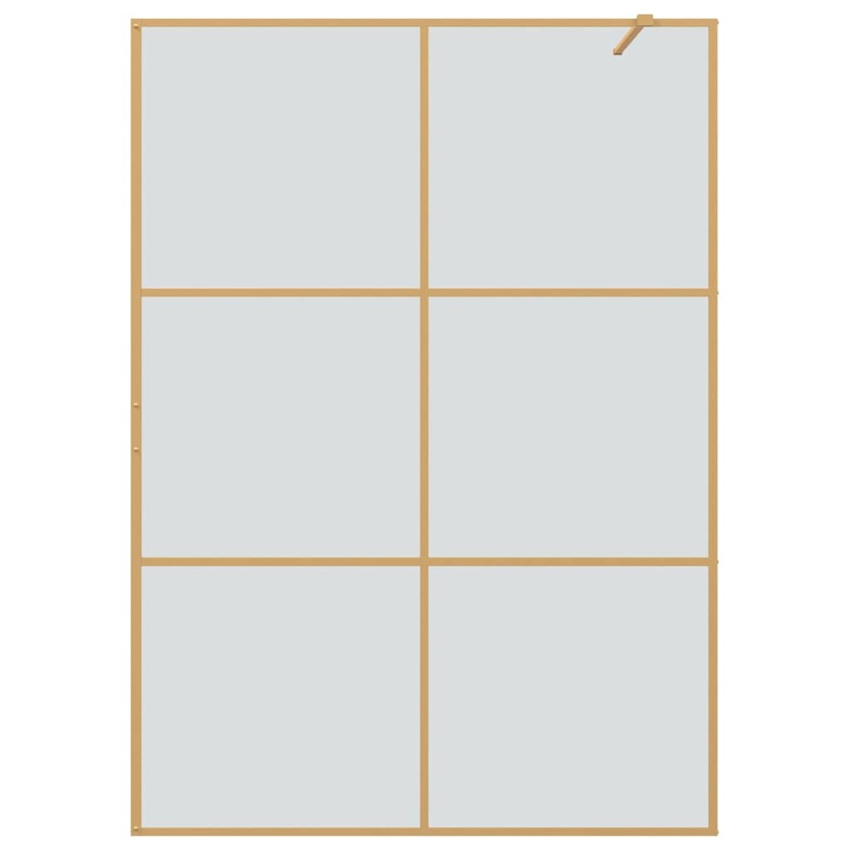 vidaXL Τοίχος Ντους Walk-in Χρυσό 140 x 195 cm σκληρυμένο γυαλί