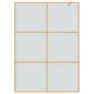 vidaXL Τοίχος Ντους Walk-in Χρυσό 140 x 195 cm σκληρυμένο γυαλί