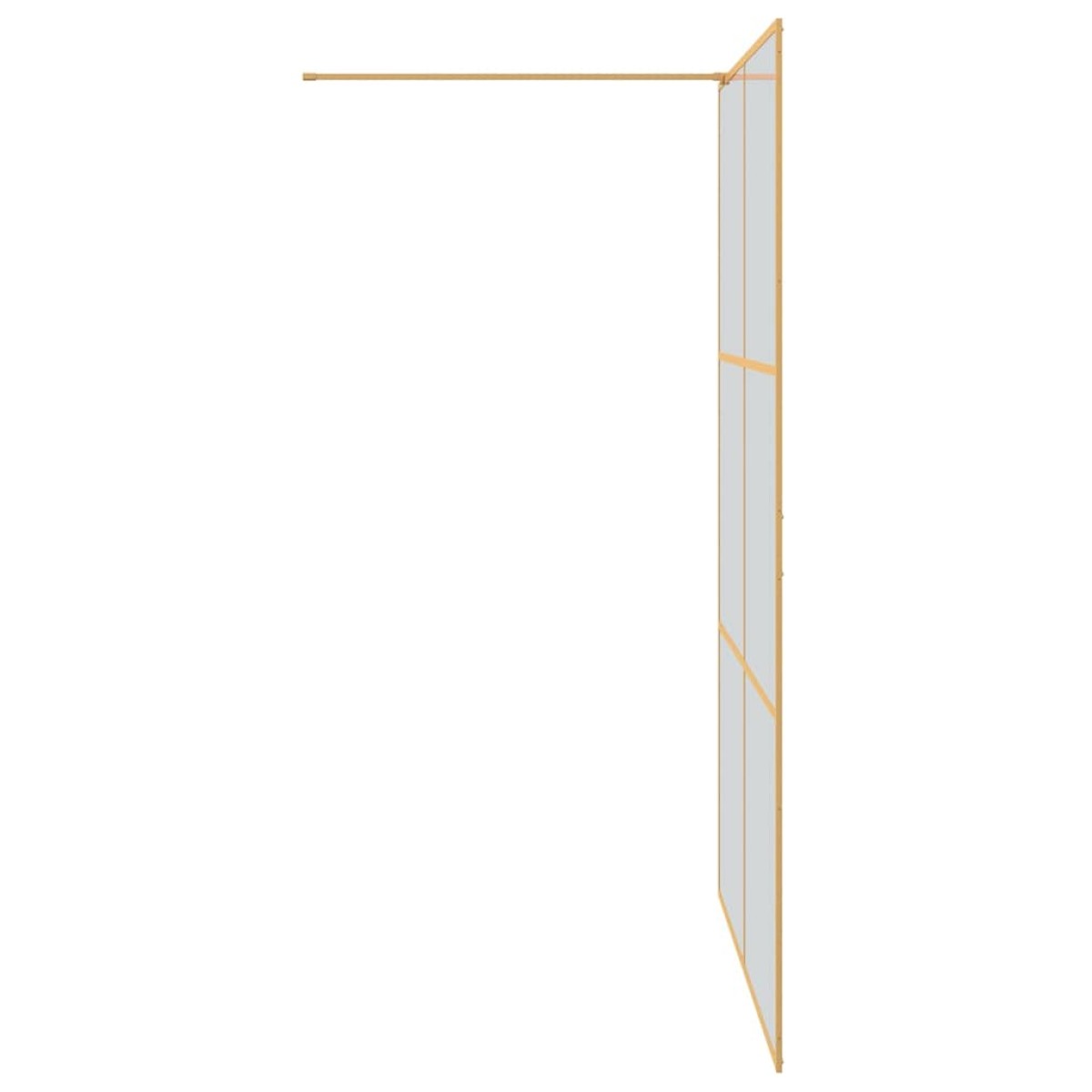 vidaXL Τοίχος Ντους Walk-in Χρυσό 140 x 195 cm σκληρυμένο γυαλί