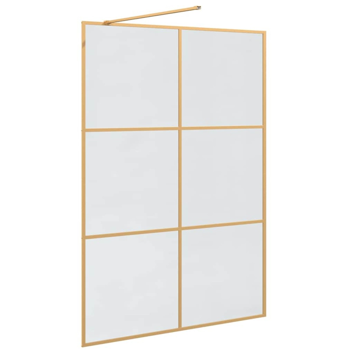 vidaXL Τοίχος Ντους Walk-in Χρυσό 140 x 195 cm σκληρυμένο γυαλί