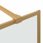 vidaXL Τοίχος Ντους Walk-in Χρυσό 140 x 195 cm σκληρυμένο γυαλί