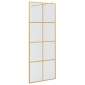 vidaXL Τοίχος Ντους Walk-in Χρυσό 80 x 195 cm σκληρυμένο γυαλί