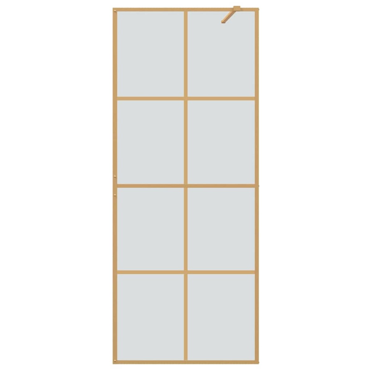 vidaXL Τοίχος Ντους Walk-in Χρυσό 80 x 195 cm σκληρυμένο γυαλί