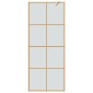 vidaXL Τοίχος Ντους Walk-in Χρυσό 80 x 195 cm σκληρυμένο γυαλί