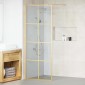 vidaXL Τοίχος Ντους Walk-in Χρυσό 80 x 195 cm σκληρυμένο γυαλί