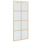 vidaXL Τοίχος Ντους Walk-in Χρυσό 90 x 195 cm σκληρυμένο γυαλί