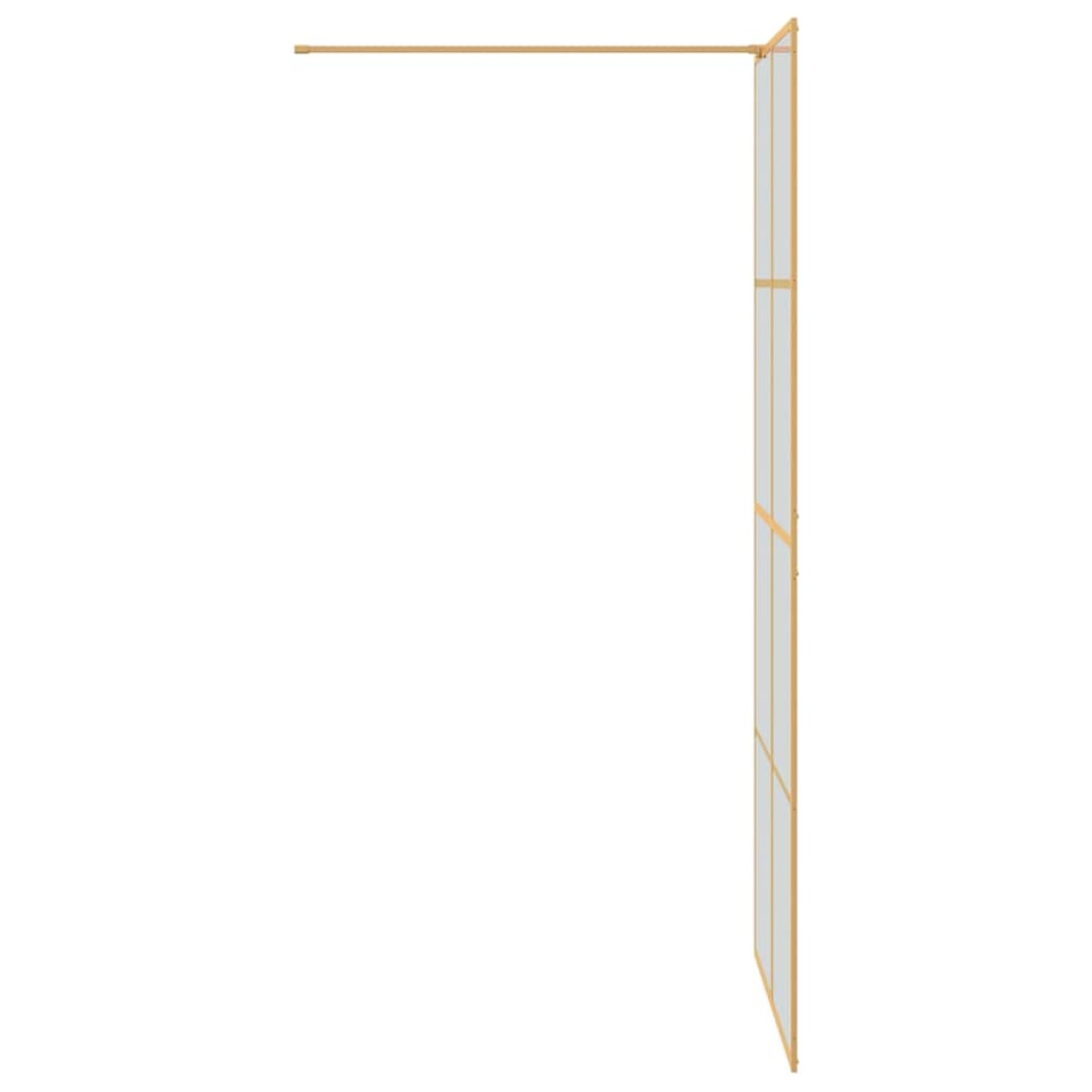 vidaXL Τοίχος Ντους Walk-in Χρυσό 90 x 195 cm σκληρυμένο γυαλί