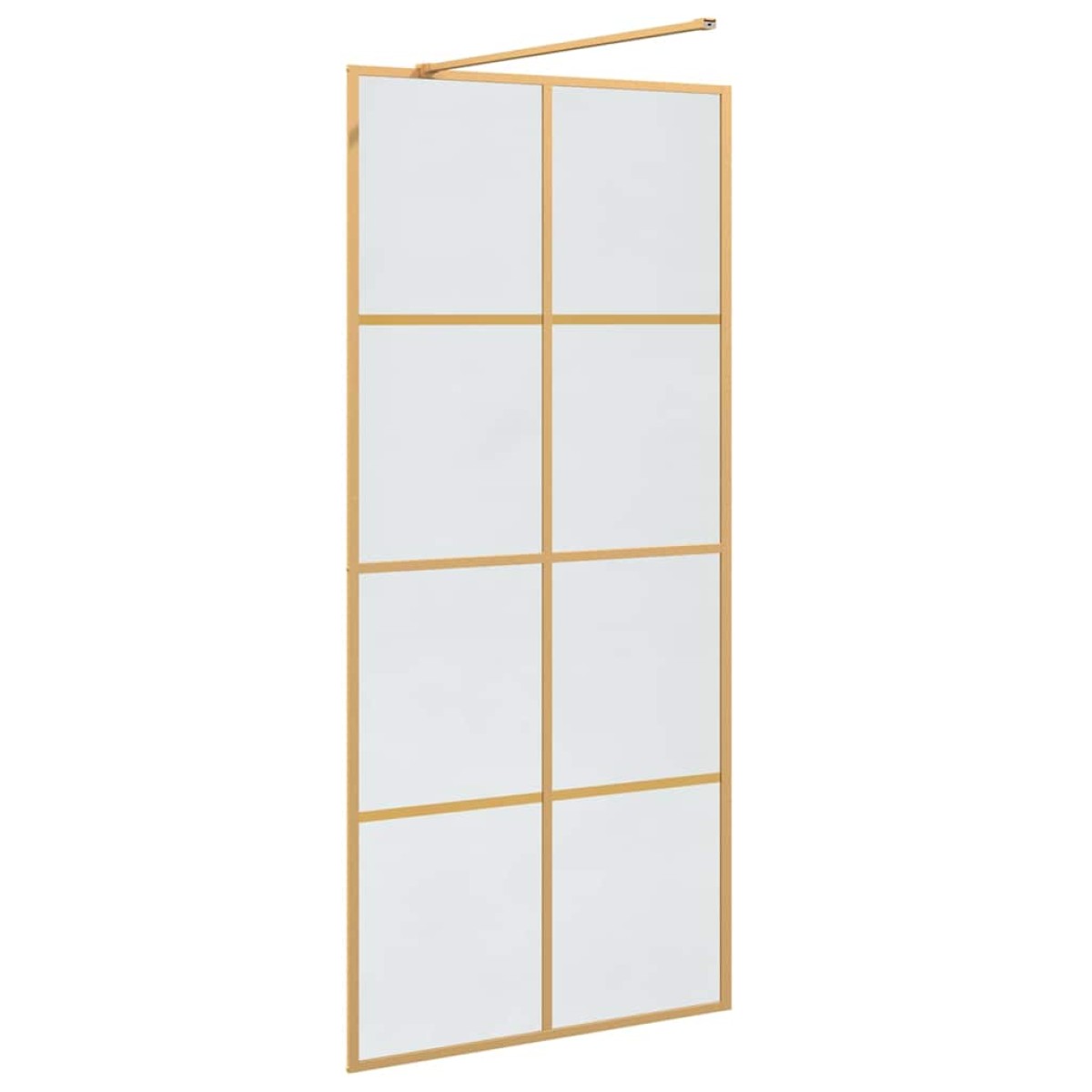 vidaXL Τοίχος Ντους Walk-in Χρυσό 90 x 195 cm σκληρυμένο γυαλί