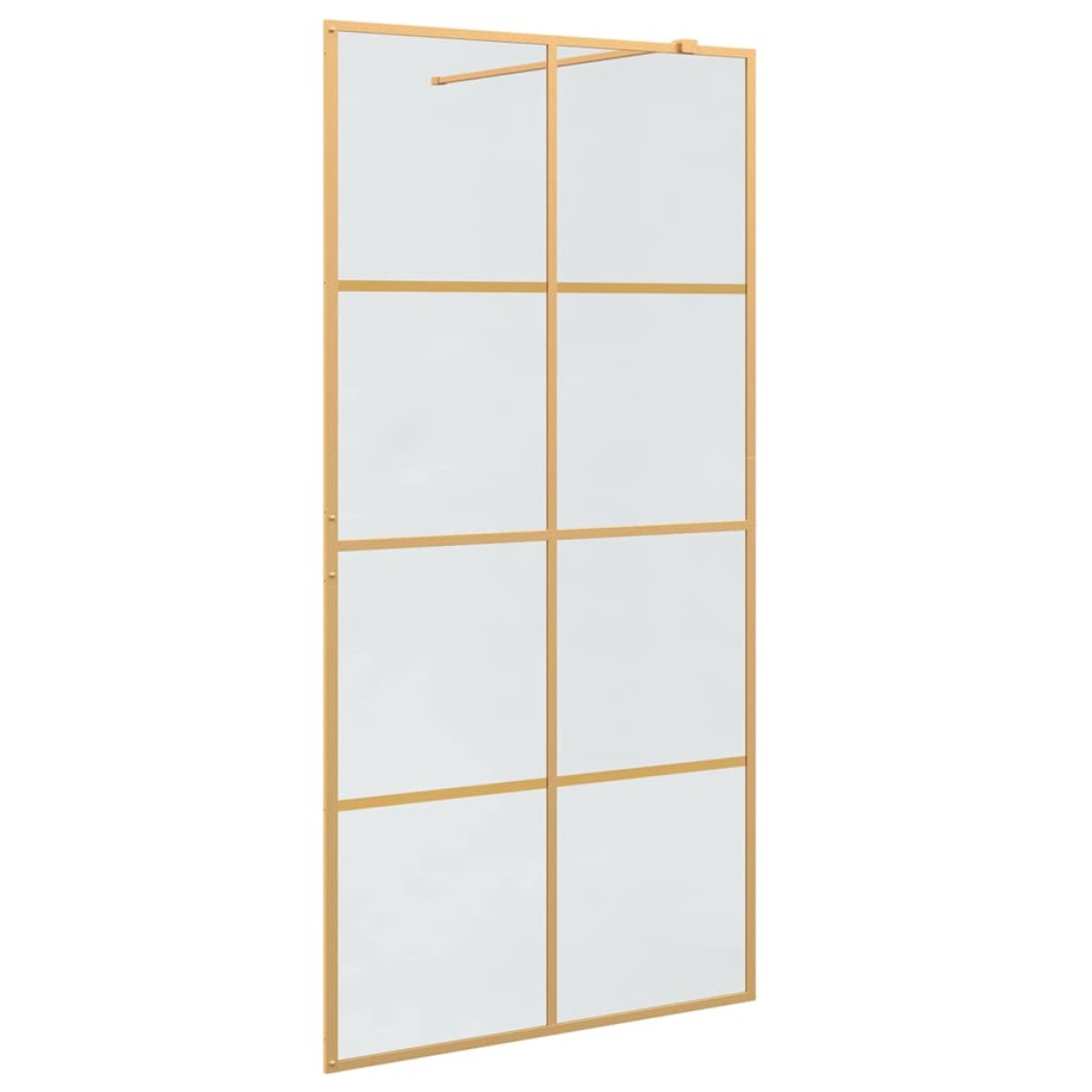 vidaXL Τοίχος Ντους Walk-in Χρυσό 100 x 195 cm σκληρυμένο γυαλί