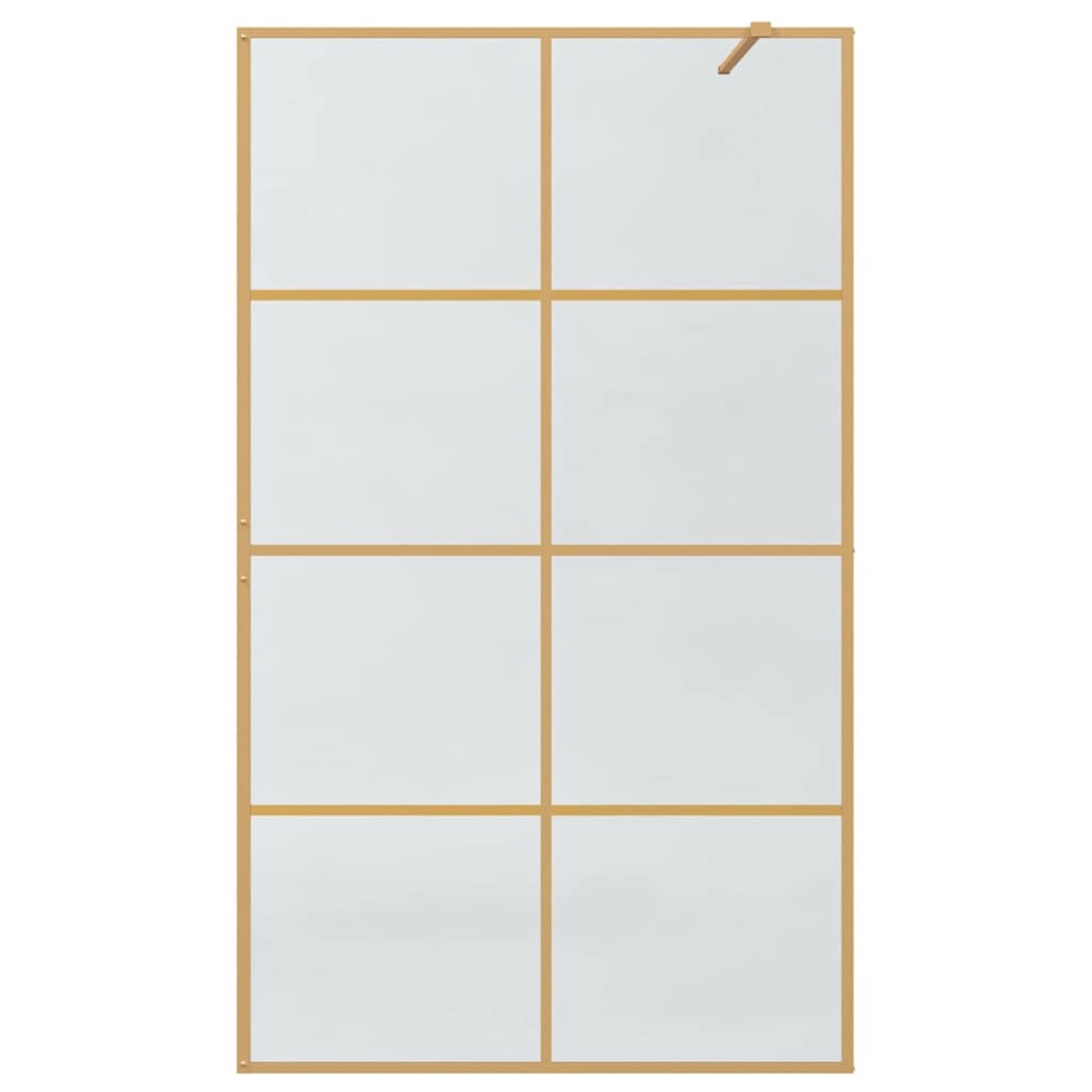 vidaXL Τοίχος Ντους Walk-in Χρυσό 115 x 195 cm σκληρυμένο γυαλί