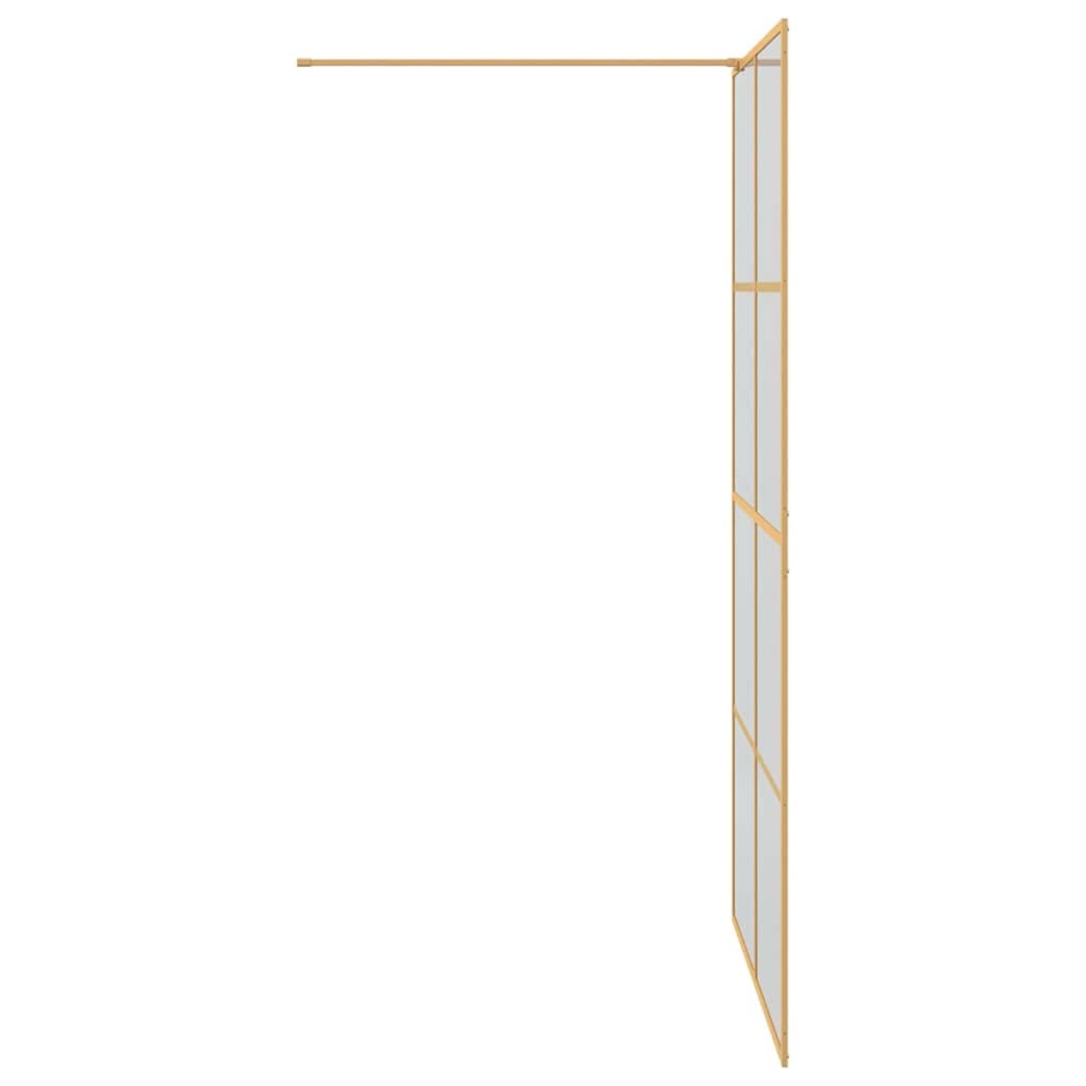 vidaXL Τοίχος Ντους Walk-in Χρυσό 115 x 195 cm σκληρυμένο γυαλί