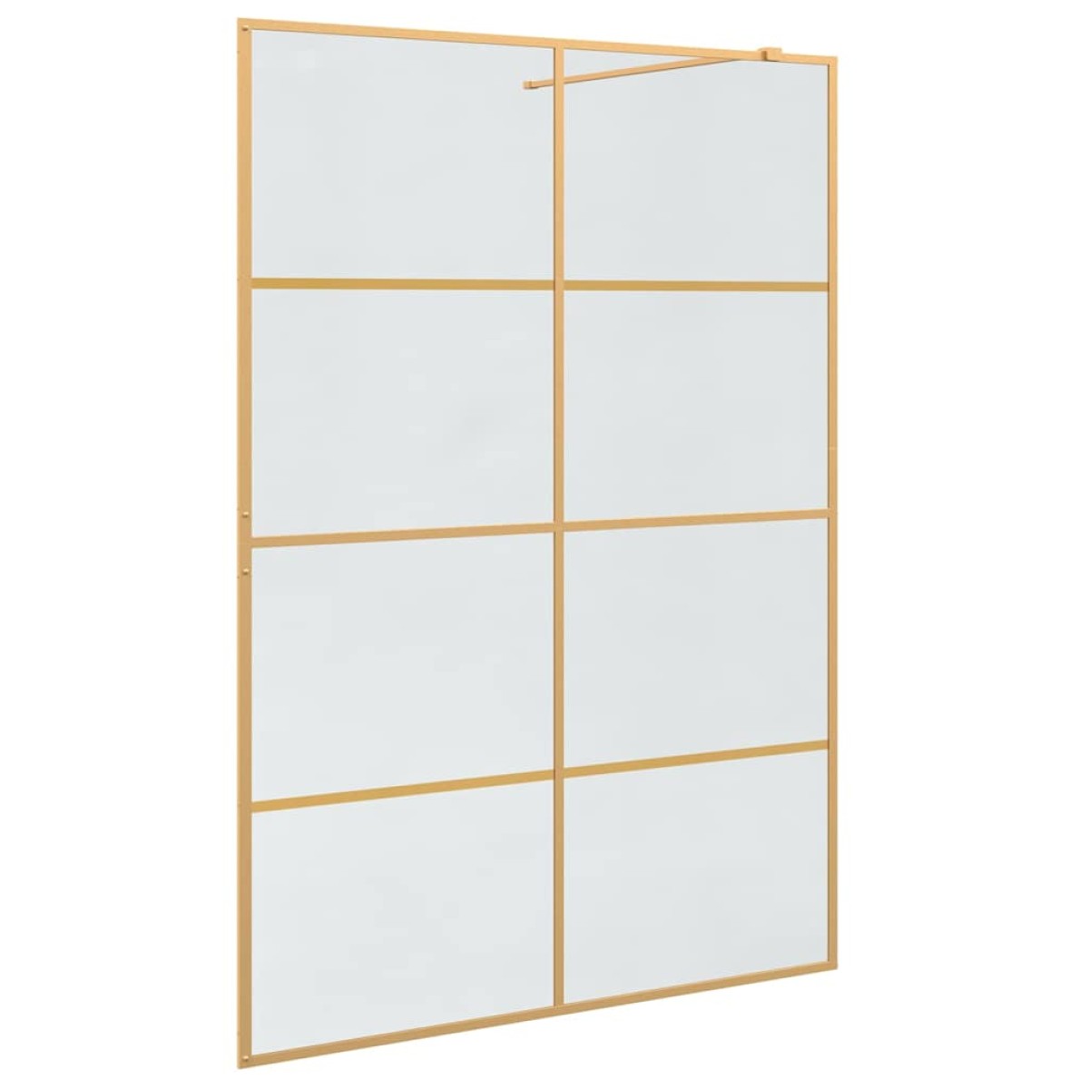 vidaXL Τοίχος Ντους Walk-in Χρυσό 140 x 195 cm σκληρυμένο γυαλί