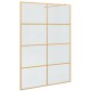 vidaXL Τοίχος Ντους Walk-in Χρυσό 140 x 195 cm σκληρυμένο γυαλί