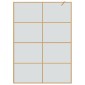 vidaXL Τοίχος Ντους Walk-in Χρυσό 140 x 195 cm σκληρυμένο γυαλί