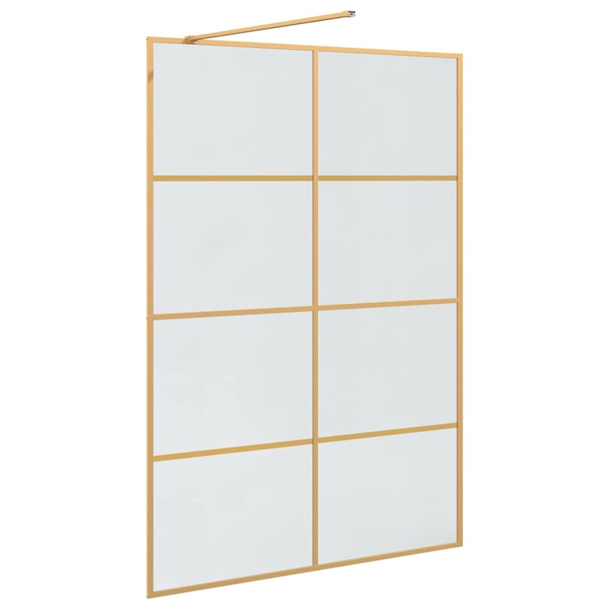 vidaXL Τοίχος Ντους Walk-in Χρυσό 140 x 195 cm σκληρυμένο γυαλί