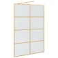 vidaXL Τοίχος Ντους Walk-in Χρυσό 140 x 195 cm σκληρυμένο γυαλί
