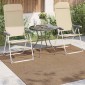 vidaXL Χαλιά χώρου τετράγωνο AGIRA Φυσικό 120 x 120 cm Πολυεστέρας