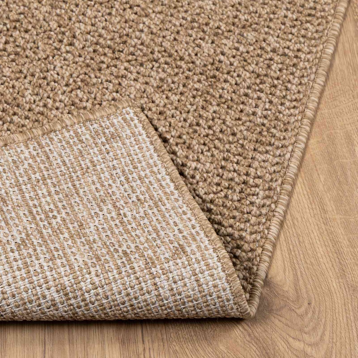 vidaXL Χαλιά χώρου τετράγωνο AGIRA Φυσικό 240 x 240 cm Πολυεστέρας