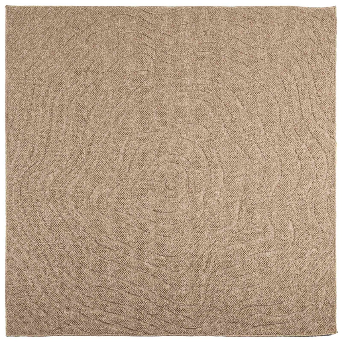 vidaXL Χαλιά χώρου Μουάρ τετράγωνο AGIRA Φυσικό 120 x 120 cm