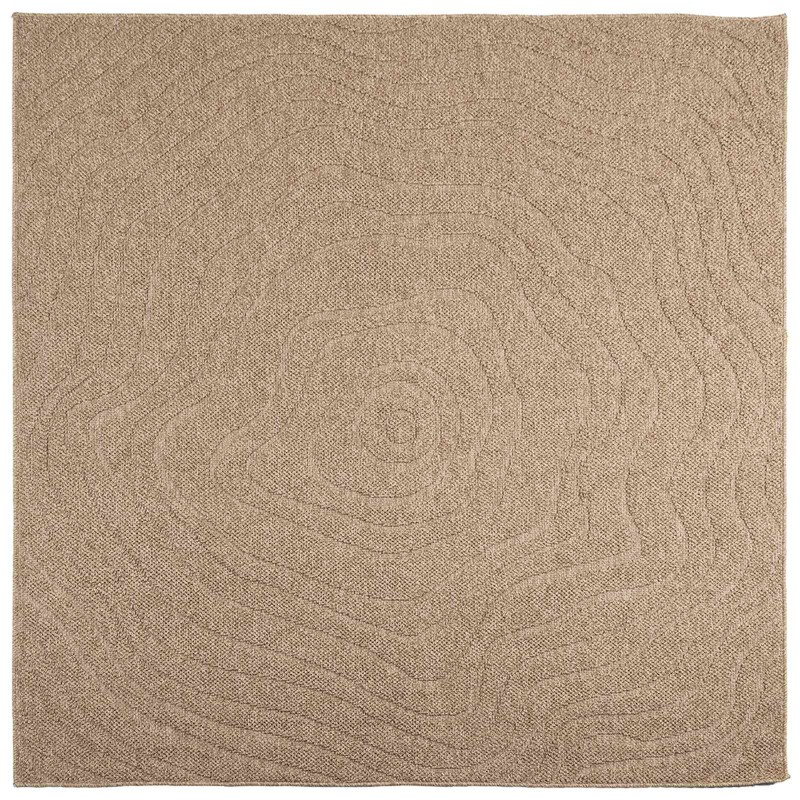 vidaXL Χαλιά χώρου Μουάρ τετράγωνο AGIRA Φυσικό 120 x 120 cm