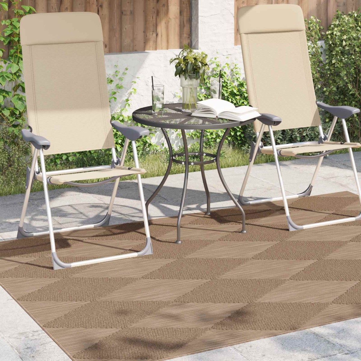 vidaXL Χαλιά χώρου Ορθογώνιος AGIRA Φυσικό 170 x 120 εκ. Πολυεστέρας