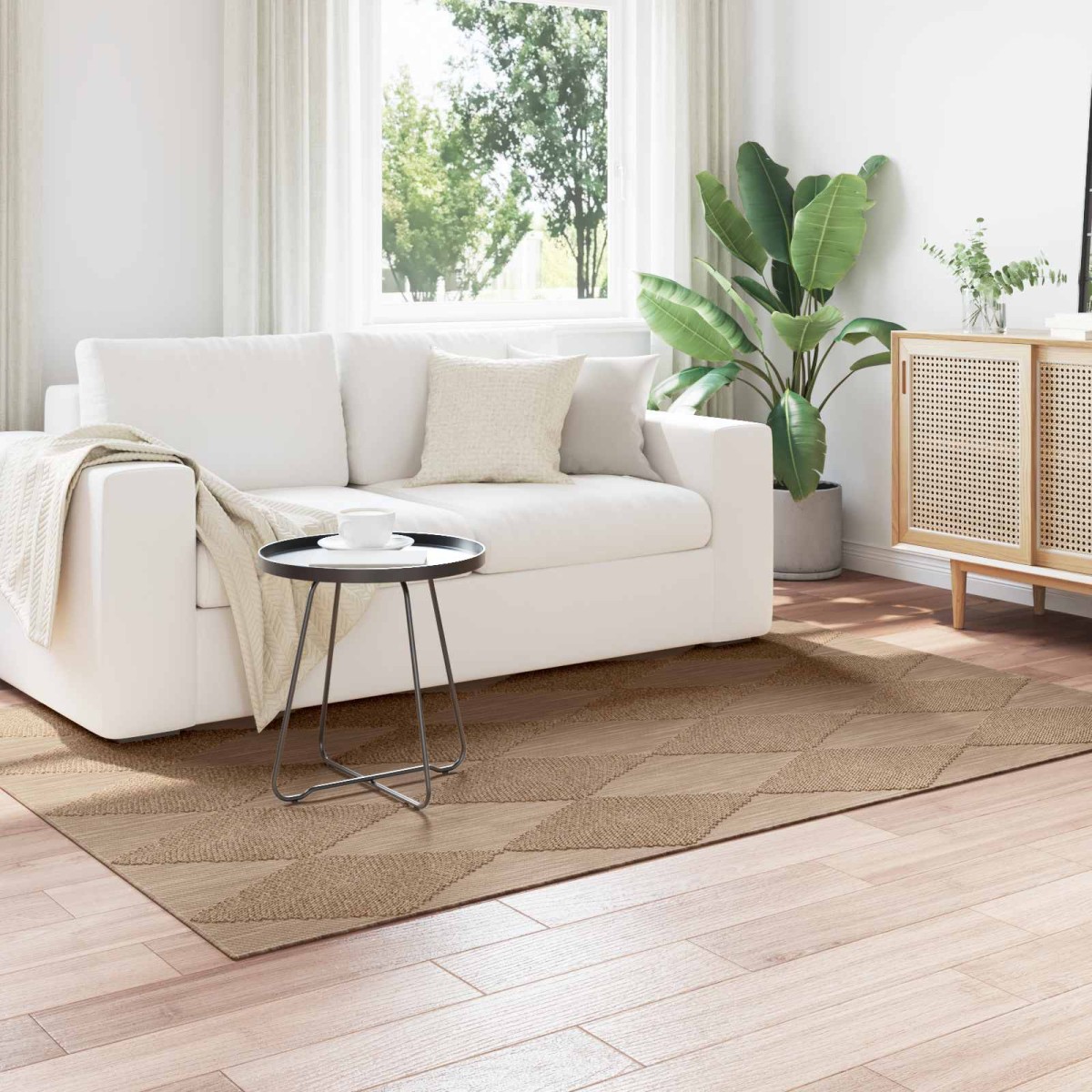 vidaXL Χαλιά χώρου Ορθογώνιος AGIRA Φυσικό 200 x 140 cm Πολυεστέρας