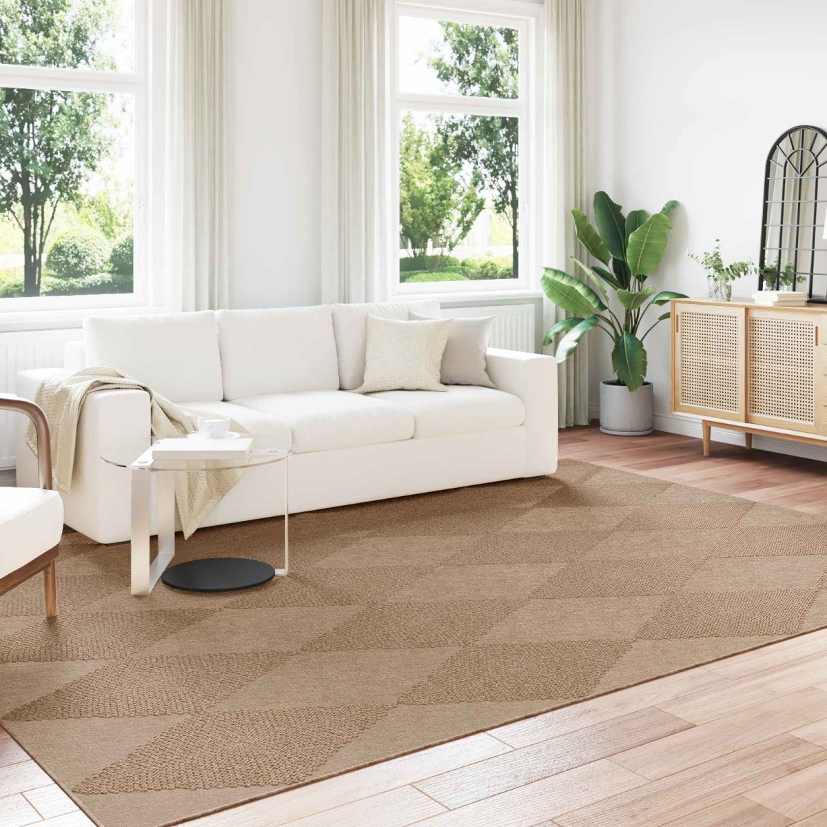 vidaXL Χαλιά χώρου Ορθογώνιος AGIRA Φυσικό 280 x 200 εκ Πολυεστέρας